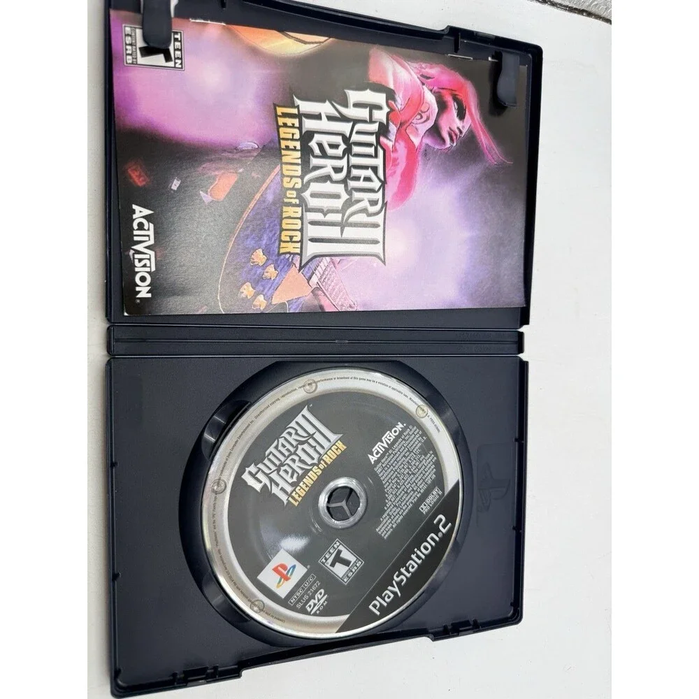 Lot Of 2 : PlayStation 2 Guitar Hero Encore Rocks The 80s & Legends Of Rock Game